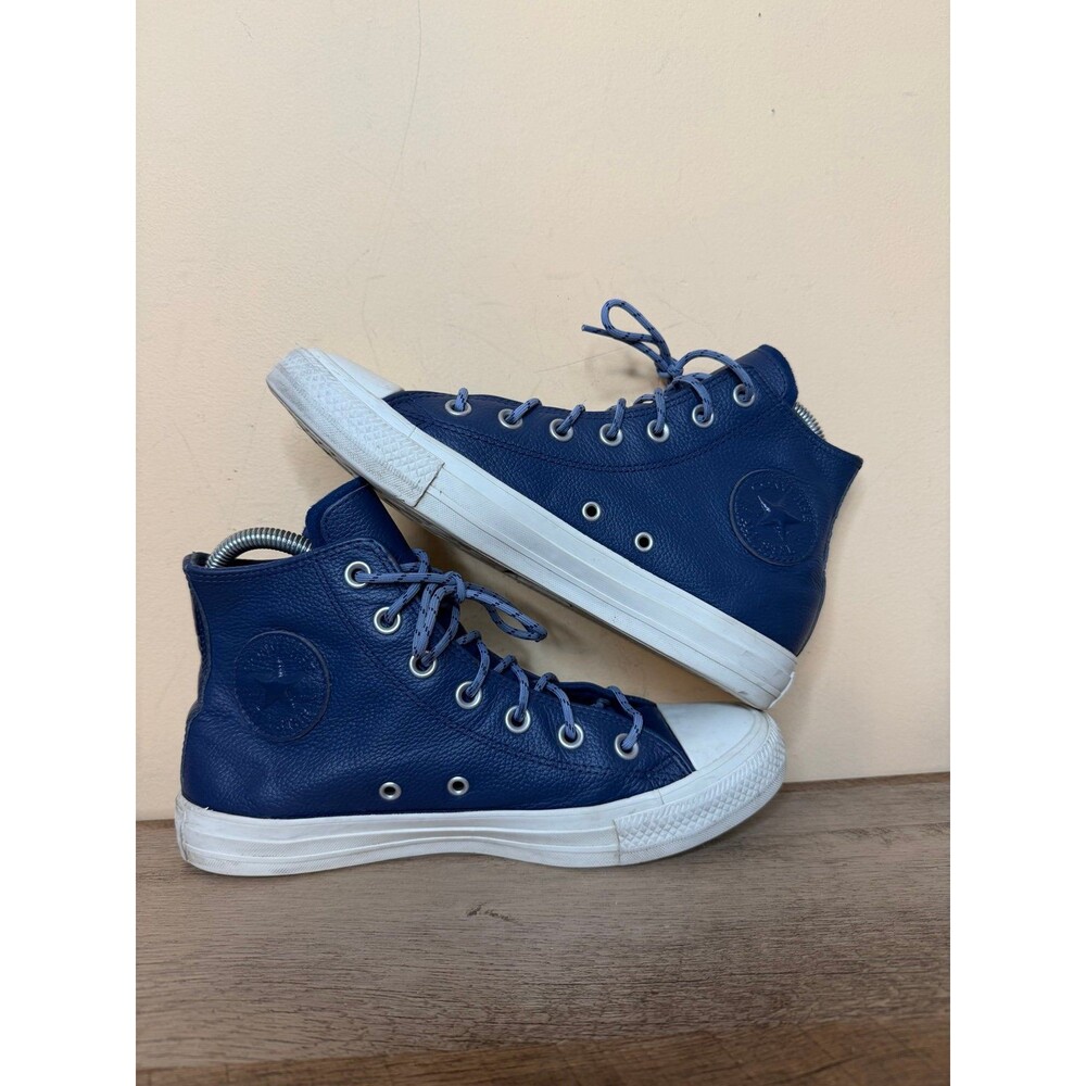 Converse CTAS Hi Limo Sneaker Womens 8 Blue Leather Skateboard Shoes 163338C